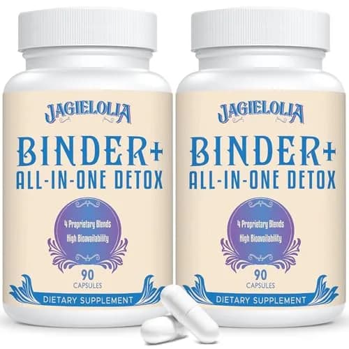 Jagielolia All-in-One Detox Binder Supplement 1500 MG | Liver & Gut Cleanse with Activated Charcoal thumbnail 1