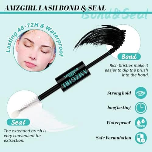 AMZGIRL Lash Clusters Kit 320Pcs, 40D+50D D Curl Wispy Eyelash Extensions | DIY False Lashes for Natural & Dramatic Looks thumbnail 4