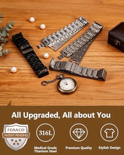 Feraco Magnetic Bracelet for Men Stainless Steel | 3500 Gauss, Adjustable, Hypoallergenic (70-120 chars) thumbnail 5
