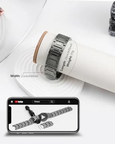 Feraco Magnetic Bracelet for Men Stainless Steel | 3500 Gauss, Adjustable, Hypoallergenic (70-120 chars) thumbnail 6