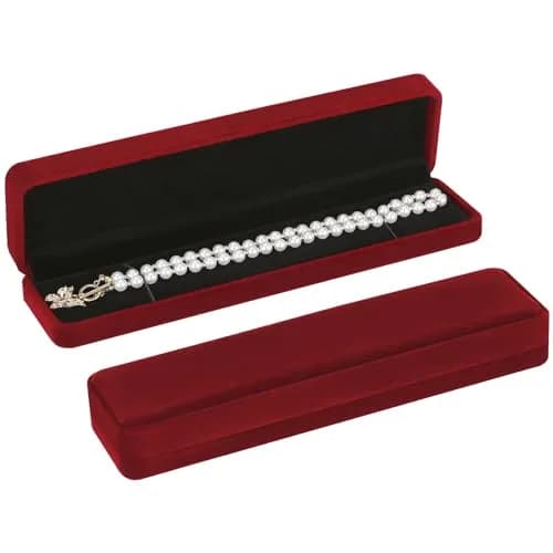 LETURE Red Velvet Bracelet Necklace Pendant Jewelry Box, 22cm (8.6in) Gift Box for Proposal, Wedding, Engagement, Christmas (4-Pack) thumbnail 2
