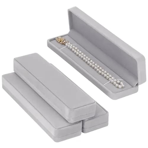 LETURE Velvet Jewelry Box 8.6*2.1*1.2inch | Elegant Gift for Proposal & Wedding thumbnail 2