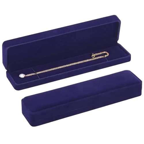 LETURE Velvet Jewelry Box 4 Pack | Classic Design for Bracelets, Necklaces & Watches (22x5.5x3cm) thumbnail 3