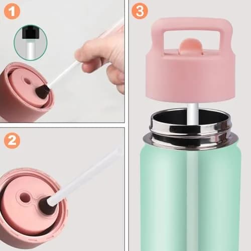 Bubrike Replacement Straws for 14oz Simple Modern Kids Water Bottle | BPA-Free & Dishwasher Safe thumbnail 4