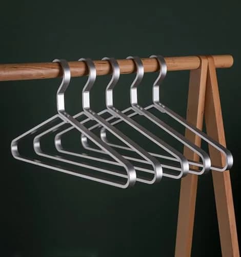 WONQEXZ Silver 6 Piece Coat Hangers | Extra Smooth & Durable Aluminum Alloy Support thumbnail 1