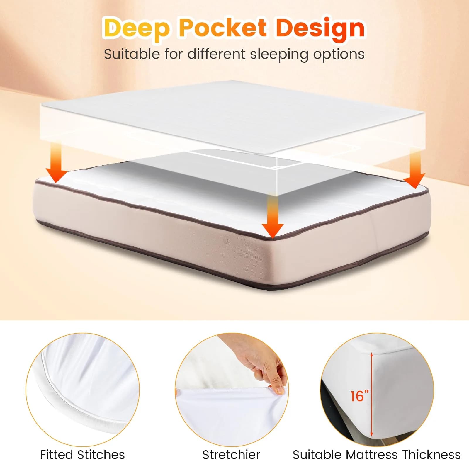 GORELAX Heated Mattress Pad Full Size 190cm x 137cm (75" x 54") | ETL Certified Electric Bed Warmer with 8 Heat Settings - view 6