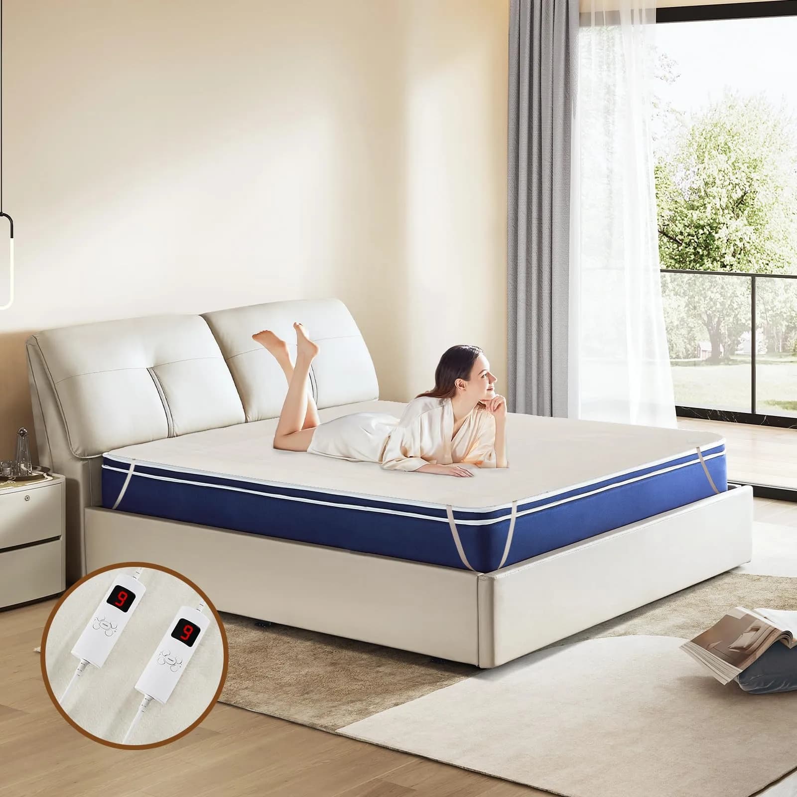 GORELAX Heated Mattress Pad King Size 203cm x 198cm (80 x 78 Inch) | ETL Certified, 9 Heat Settings, Dual Control - view 8