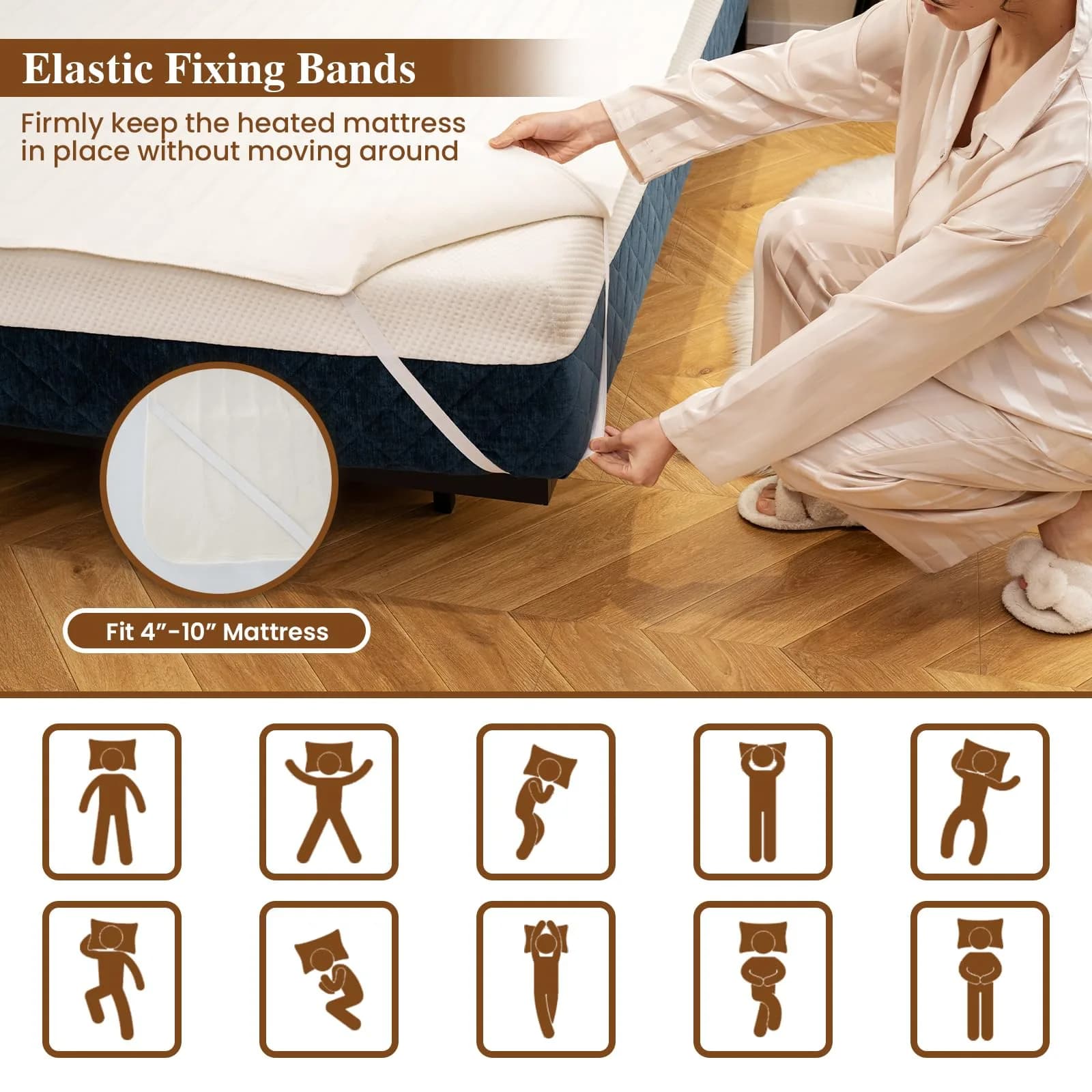 GORELAX Heated Mattress Pad King Size 203cm x 198cm (80 x 78 Inch) | ETL Certified, 9 Heat Settings, Dual Control - view 4