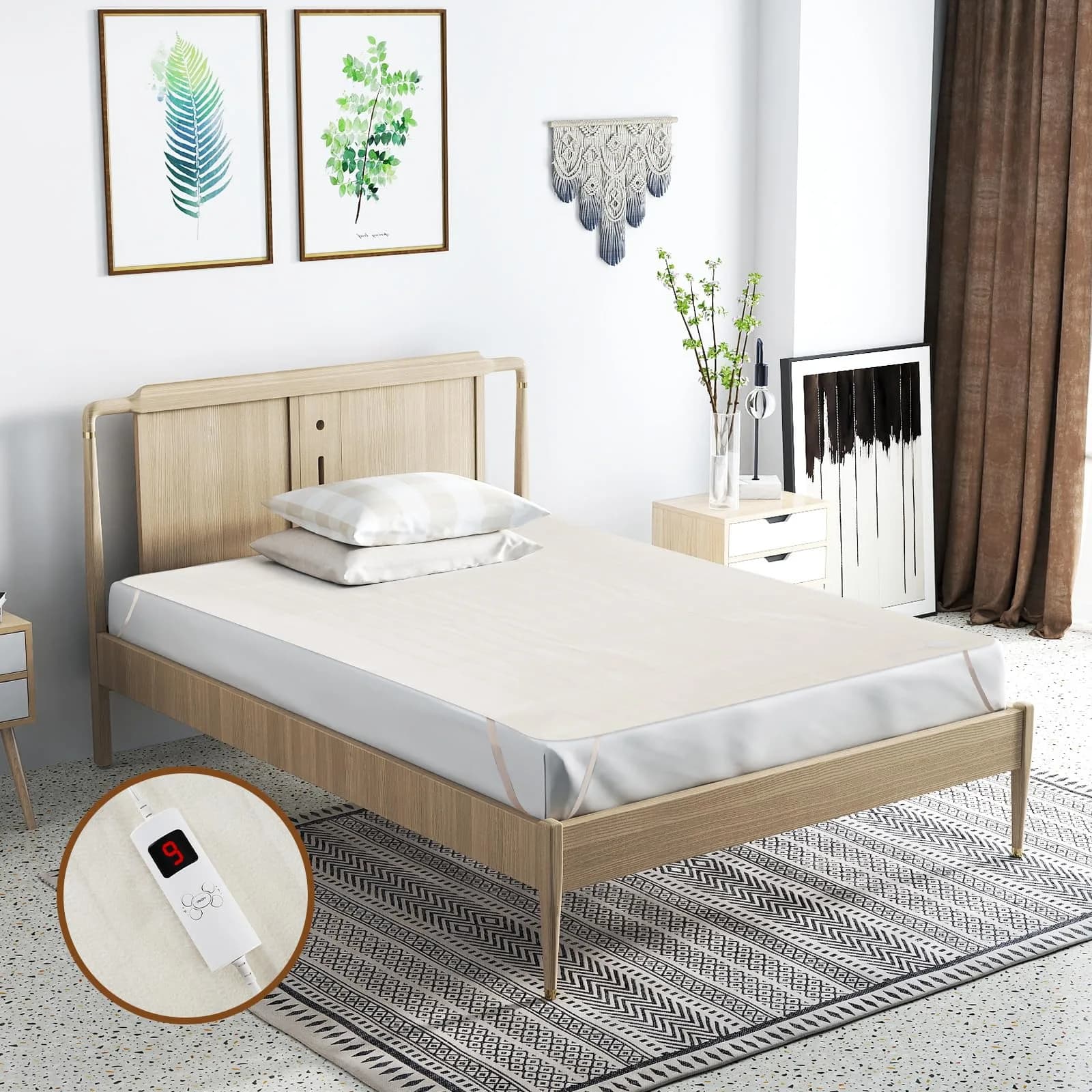 GORELAX Heated Mattress Pad Twin Size, Electric Bed Warmer Heater 75"x39" | 8 Heating Settings & Auto Shut Off - main product image