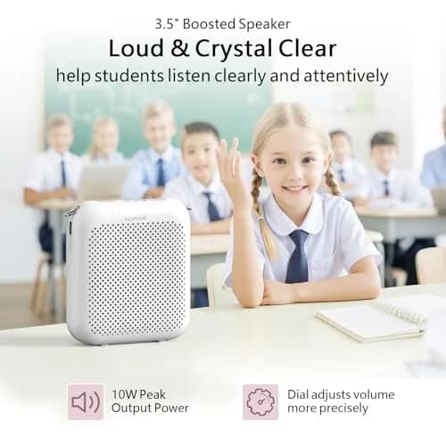 Norwii Bluetooth Voice Amplifier with Wired Microphone Headset & 4000mAh Battery | 10W Portable PA System for Teachers, Tours, Gym thumbnail 3
