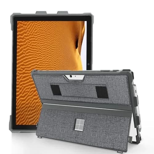 YORUNOHOSHI Rugged Case for 12.3" Surface Pro 7+/7/6/5/4 with Pen Holder & Hand Strap | Dark Gray thumbnail 1