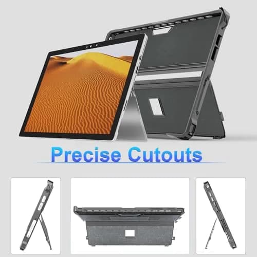 YORUNOHOSHI Rugged Case for 12.3" Surface Pro 7+/7/6/5/4 with Pen Holder & Hand Strap | Dark Gray thumbnail 4