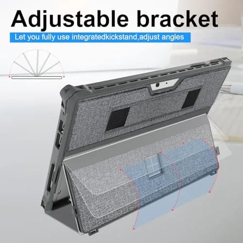 YORUNOHOSHI Rugged Case for 12.3" Surface Pro 7+/7/6/5/4 with Pen Holder & Hand Strap | Dark Gray thumbnail 5