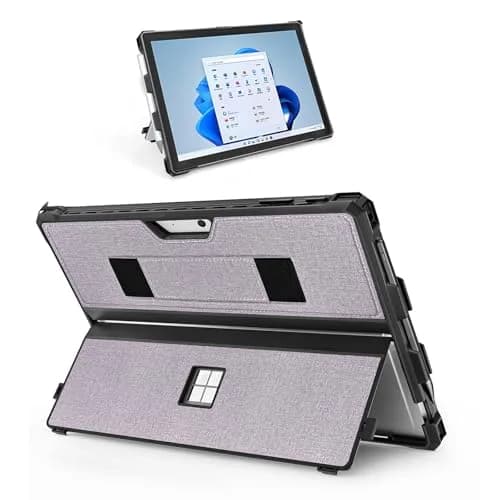 YORUNOHOSHI Rugged Case for 12.3" Microsoft Surface Pro 7+/7/6/5/4 with Pen Holder & Hand Strap (Light Purple) | Drop Protection & Type Cover Compatible thumbnail 1