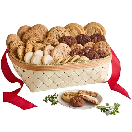 Harry & David Deluxe Holiday Cookie Gift Basket Assorted | Festive Gourmet Cookies, 45 Pieces, 1.2kg thumbnail 1