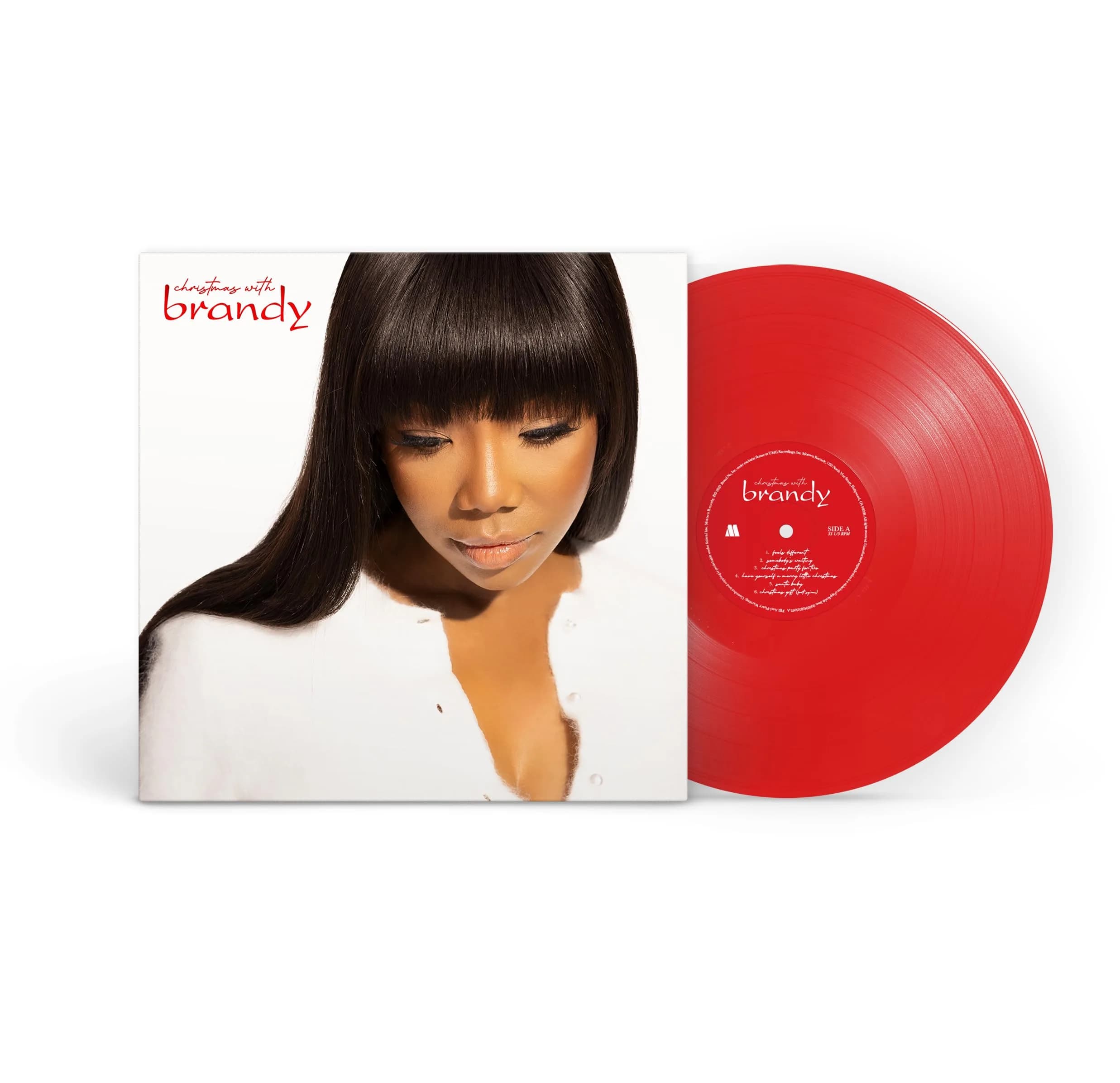 Motown Christmas With Brandy [Red LP] | Holiday & Wedding Vinyl Album (35cm x 2cm x 35cm)