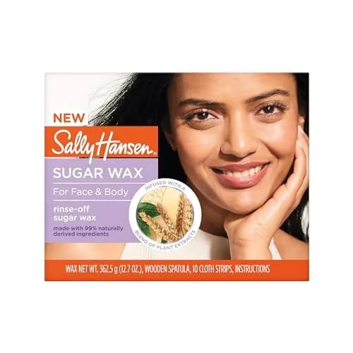 Sally Hansen Rinse-Off Sugar Wax Kit for Face & Bikini Hair Removal | 360ml (12.7 Fl Oz) | Vegan, No Drip Formula thumbnail 1