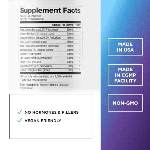Dr. Emil Menopause Support, Herbal Blend, 60 Capsules | Hormone Balance & Symptom Relief thumbnail 2