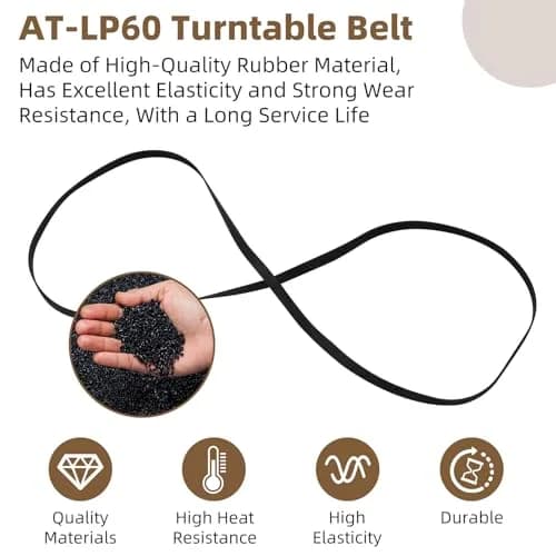 Sxkxm Turntable Belt for Audio-Technica AT-PL50 AT-LP60 | 320 x 4 x 1 mm Rubber Drive Belt thumbnail 4