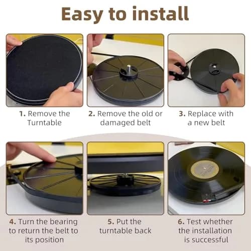 Sxkxm Turntable Belt for Audio-Technica AT-PL50 AT-LP60 | 320 x 4 x 1 mm Rubber Drive Belt thumbnail 5