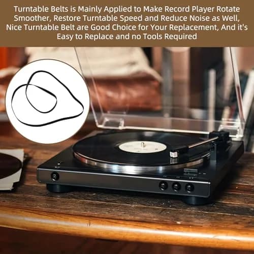 Sxkxm Turntable Belt for Audio-Technica AT-PL50 AT-LP60 | 320 x 4 x 1 mm Rubber Drive Belt thumbnail 6