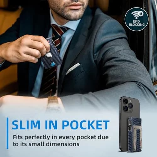 miyozi Airtag Wallet for Men with Money Clip Slim RFID Blocking Gift Box thumbnail 6