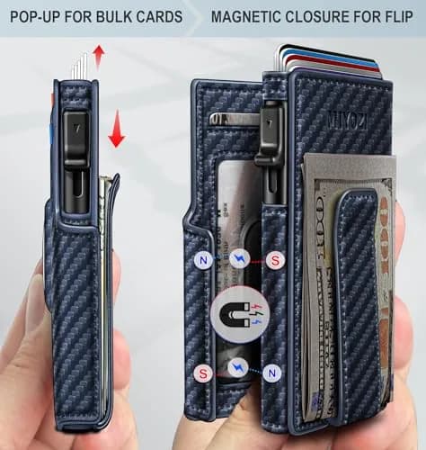 miyozi Airtag Wallet for Men with Money Clip Slim RFID Blocking Gift Box thumbnail 3