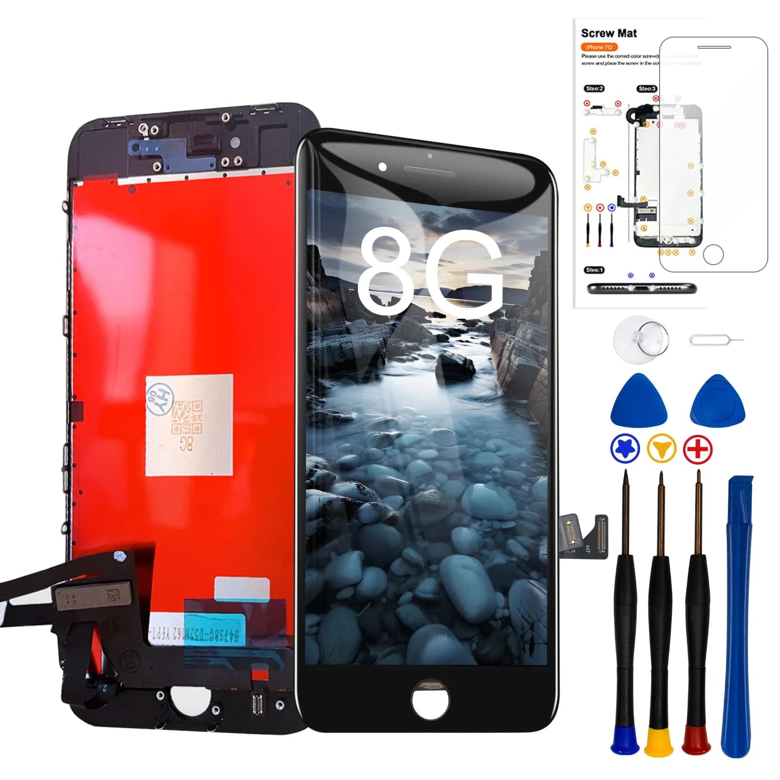 LMQ iPhone SE 2nd Gen Screen Replacement 4.7'' LCD Black | For iPhone 8/SE 2020 Models A1863, A1905, A1906 - main product image
