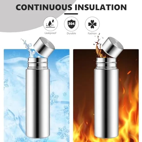 Vesici Mini Insulated Water Bottle 130ml | Portable Stainless Steel Flask for Travel & Kids thumbnail 4