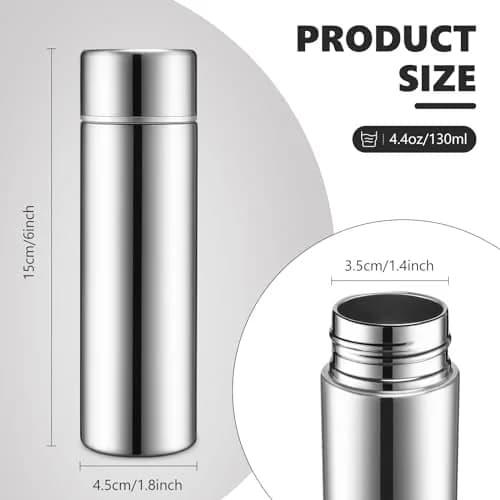 Vesici Mini Insulated Water Bottle 130ml | Portable Stainless Steel Flask for Travel & Kids thumbnail 2