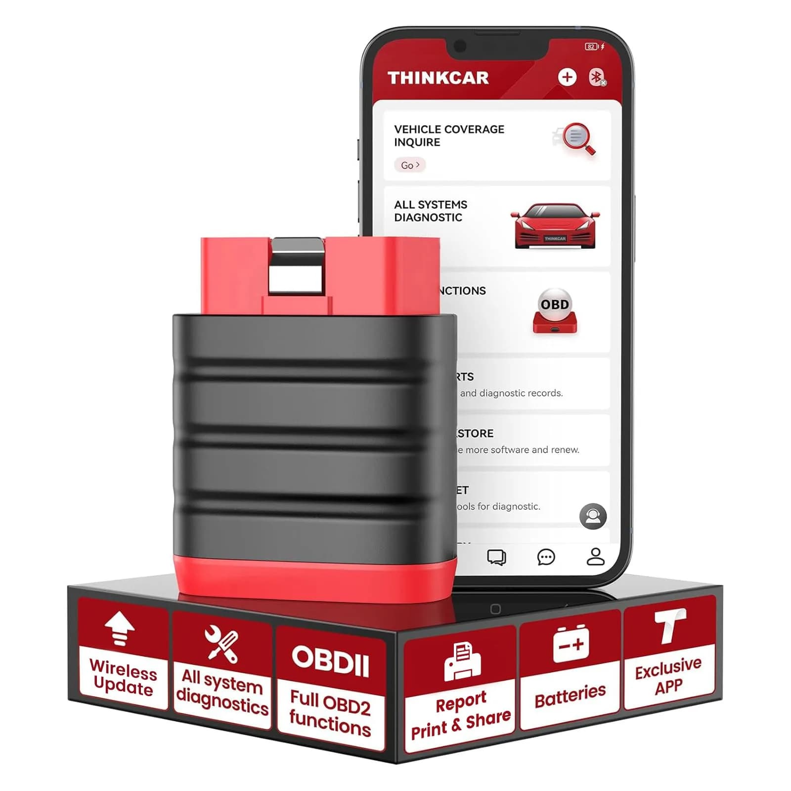 thinkcar Thinkdiag Mini Bluetooth OBD2 Scanner Diagnostic Tool | Full System Scan for iOS & Android - main product image