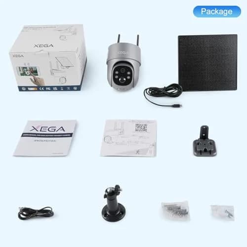 Xega 4G LTE Cellular Security Camera with Solar Panel & 128GB TF Card Support | 2K HD PTZ Night Vision Motion Detection thumbnail 7