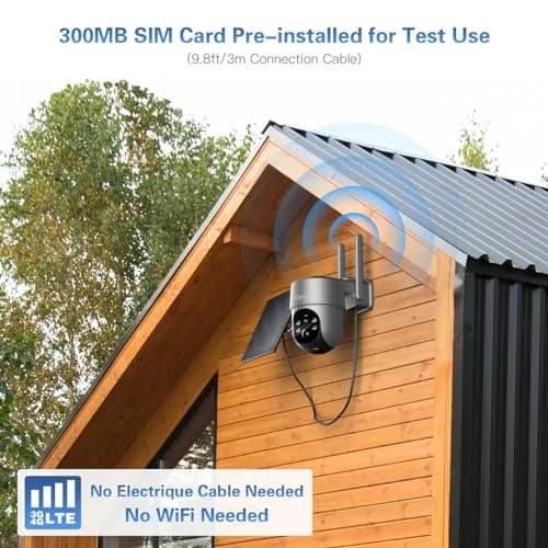 Xega 4G LTE Cellular Security Camera with Solar Panel & 128GB TF Card Support | 2K HD PTZ Night Vision Motion Detection thumbnail 3
