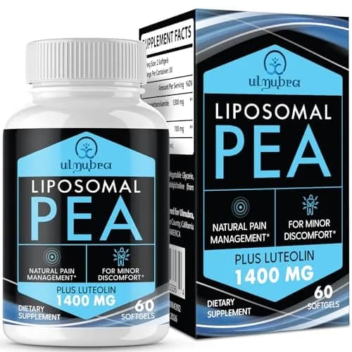 Ulmubra Liposomal Palmitoylethanolamide 1300 MG + Luteolin 100 MG | Superior Absorption for Discomfort Relief (70-120 chars) thumbnail 1