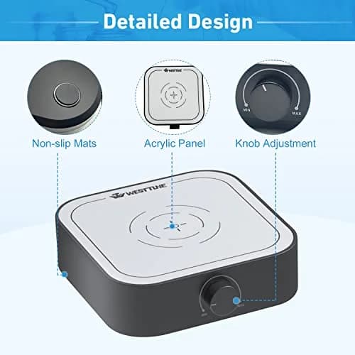 WEST TUNE Rechargeable Magnetic Stirrer Mixer 3000ml (101.4 Fl Oz) | Brushless DC Motor Lab Stir Plate thumbnail 2