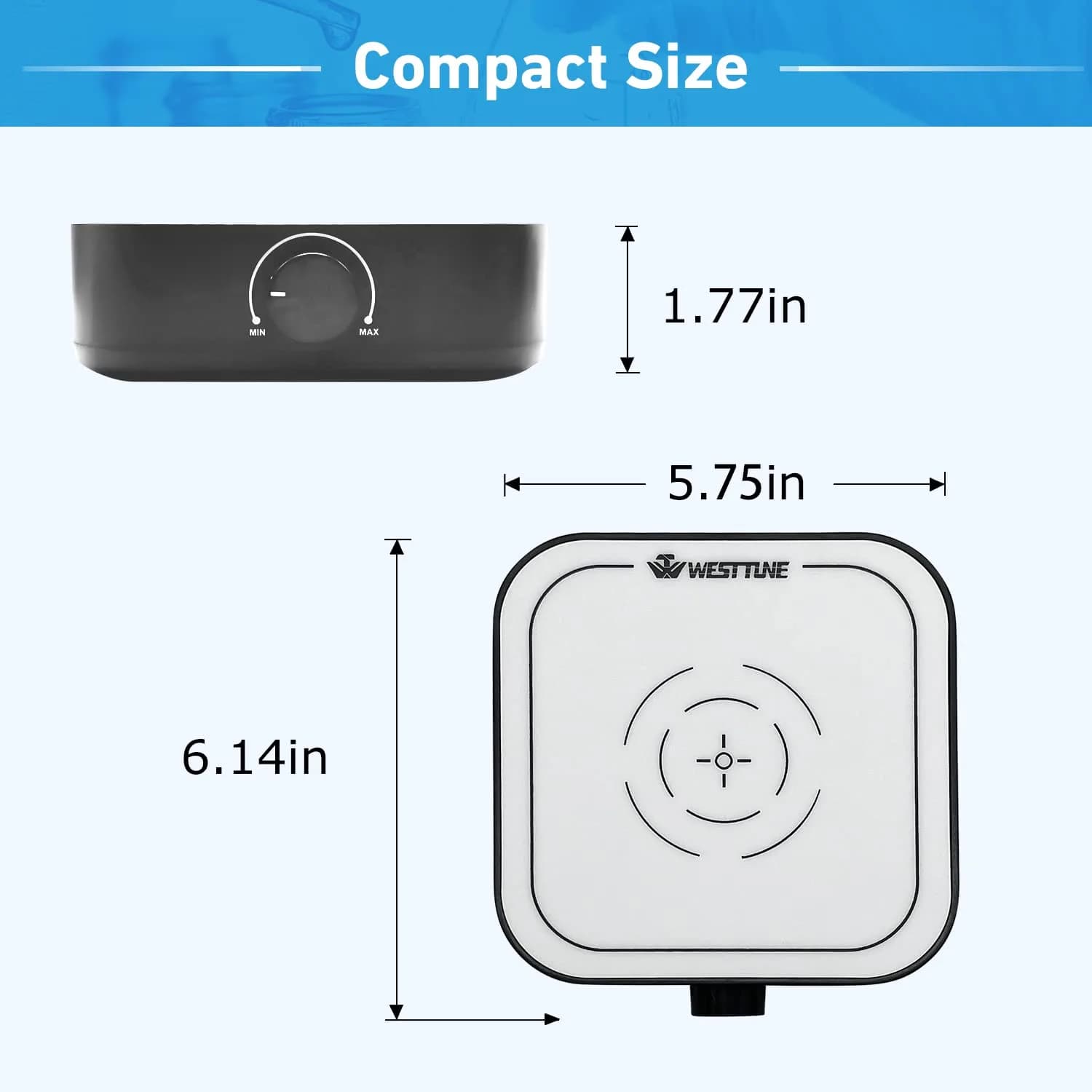 WEST TUNE Rechargeable Magnetic Stirrer Mixer 3000ml (101.4 Fl Oz) | Brushless DC Motor Lab Stir Plate - view 4