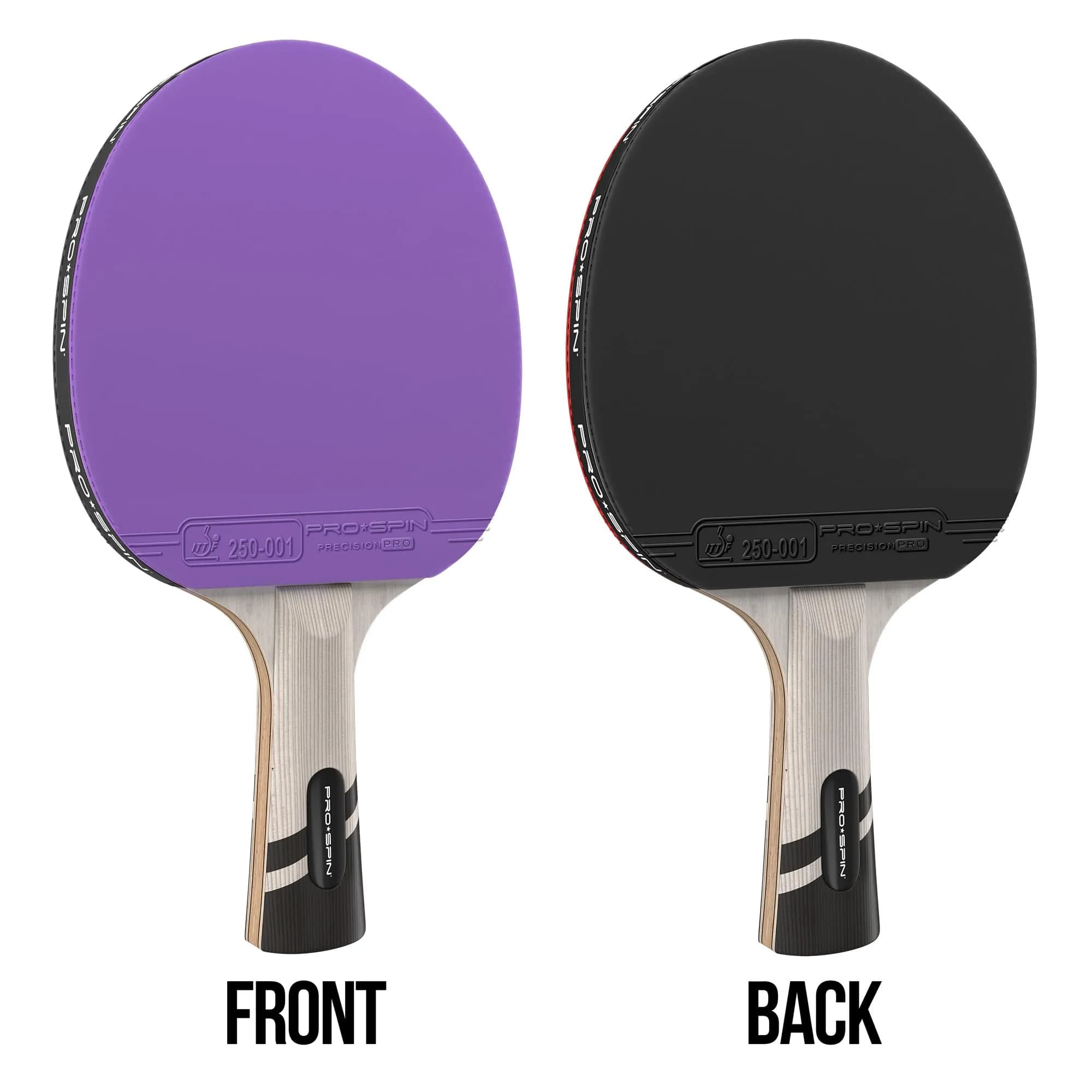 PRO-SPIN ITTF Approved Carbon Fiber Table Tennis Rackets | 7-Ply Blade, 2.0mm Sponge, Violet (1-Pack) - view 6
