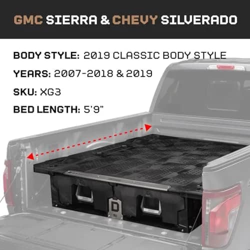 DECKED Truck Bed Storage System Compatible with Chevy Silverado & GMC Sierra 1500 5'9" Bed | Rugged USA Made thumbnail 3