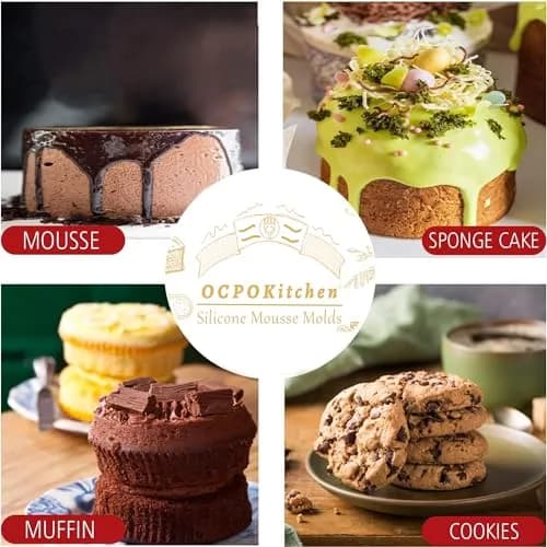 OCPO Kitchen Cylinder Silicone Mold for Baking Mousse Cake, 15 Cavities | Easy Release Dessert & Chocolate Mold thumbnail 4
