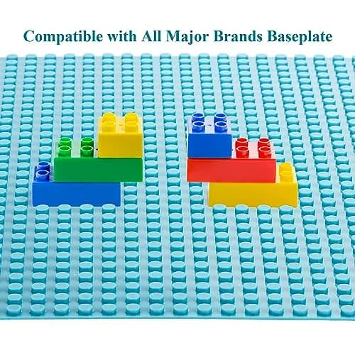 ZEAYEA Peel and Stick Baseplates 10 x 10 Inch | 12 Colors for Imaginative Play thumbnail 3