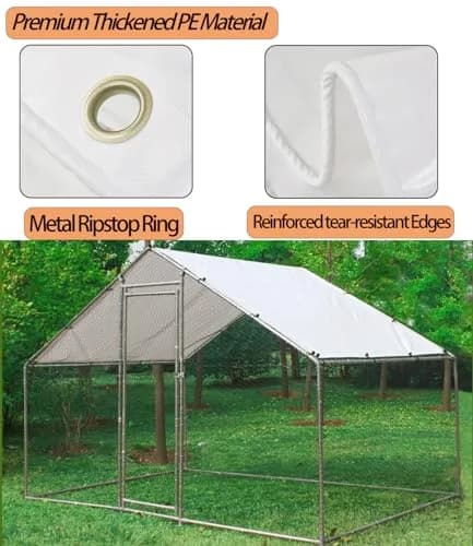 Ahpuhtan Waterproof Chicken Coop Cover 11.3*6.3 FT | UV & Weather Resistant for Winter thumbnail 3