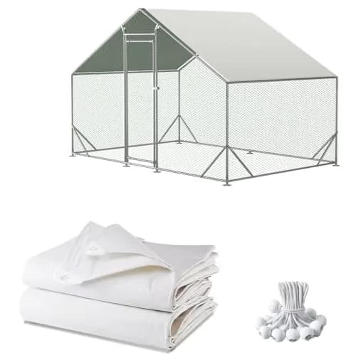 Ahpuhtan Chicken Coop Cover Waterproof 11.3 ft x 6.3 ft | UV & Rain Resistant for Winter thumbnail 1