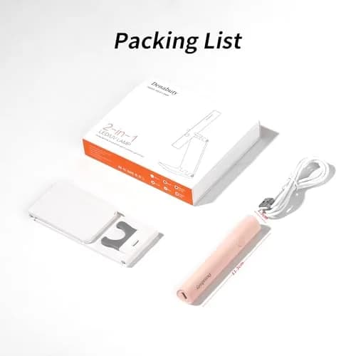 Denabuty Mini UV LED Nail Lamp Handheld with Stand, Pink 11.3cm (4.4in) | Fast Gel Nail Curing thumbnail 6