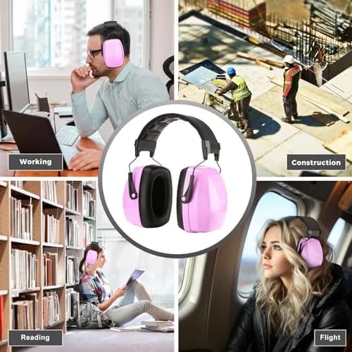 ProCase SNR33dB Noise Reduction Earmuffs, Adult Hearing Protection, Purple | ANSI S3.19 Certified thumbnail 6