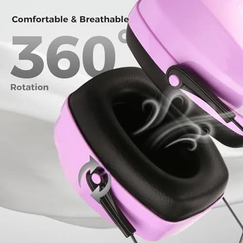 ProCase SNR33dB Noise Reduction Earmuffs, Adult Hearing Protection, Purple | ANSI S3.19 Certified thumbnail 8