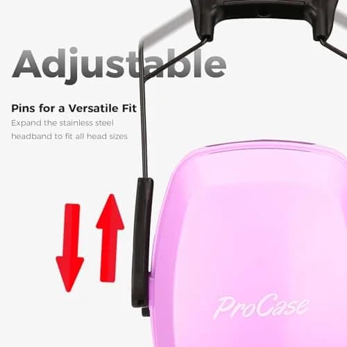 ProCase SNR33dB Noise Reduction Earmuffs, Adult Hearing Protection, Purple | ANSI S3.19 Certified thumbnail 2