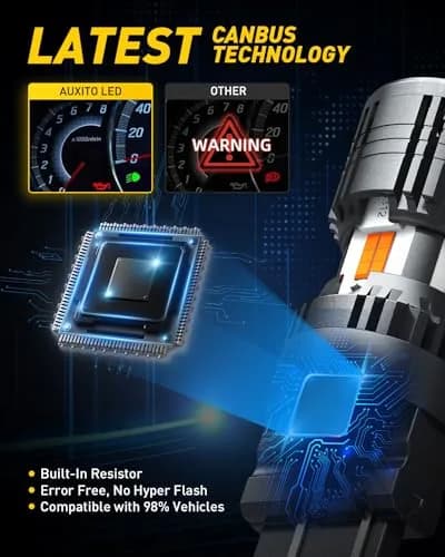 AUXITO 3157 Switchback LED Bulbs 3057 3457 4157 Dual Color Amber/White | Error-Free Turn Signal & DRL thumbnail 2