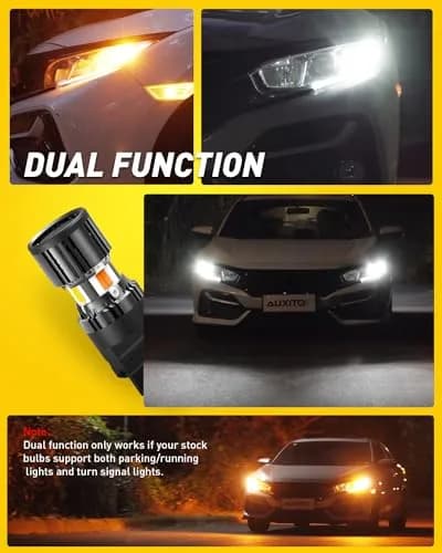 AUXITO 3157 Switchback LED Bulbs 3057 3457 4157 Dual Color Amber/White | Error-Free Turn Signal & DRL thumbnail 4