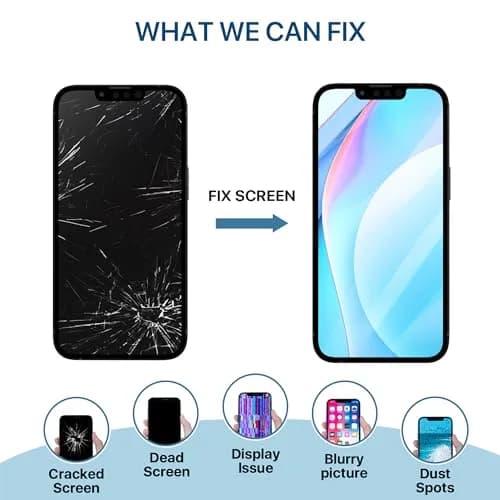 FFtopu iPhone 13 Screen Replacement Kit 6.1" LCD Display with Digitizer Assembly | Full HD Screen Repair for Models A2633 A2482 A2631 A2634 A2635 thumbnail 4