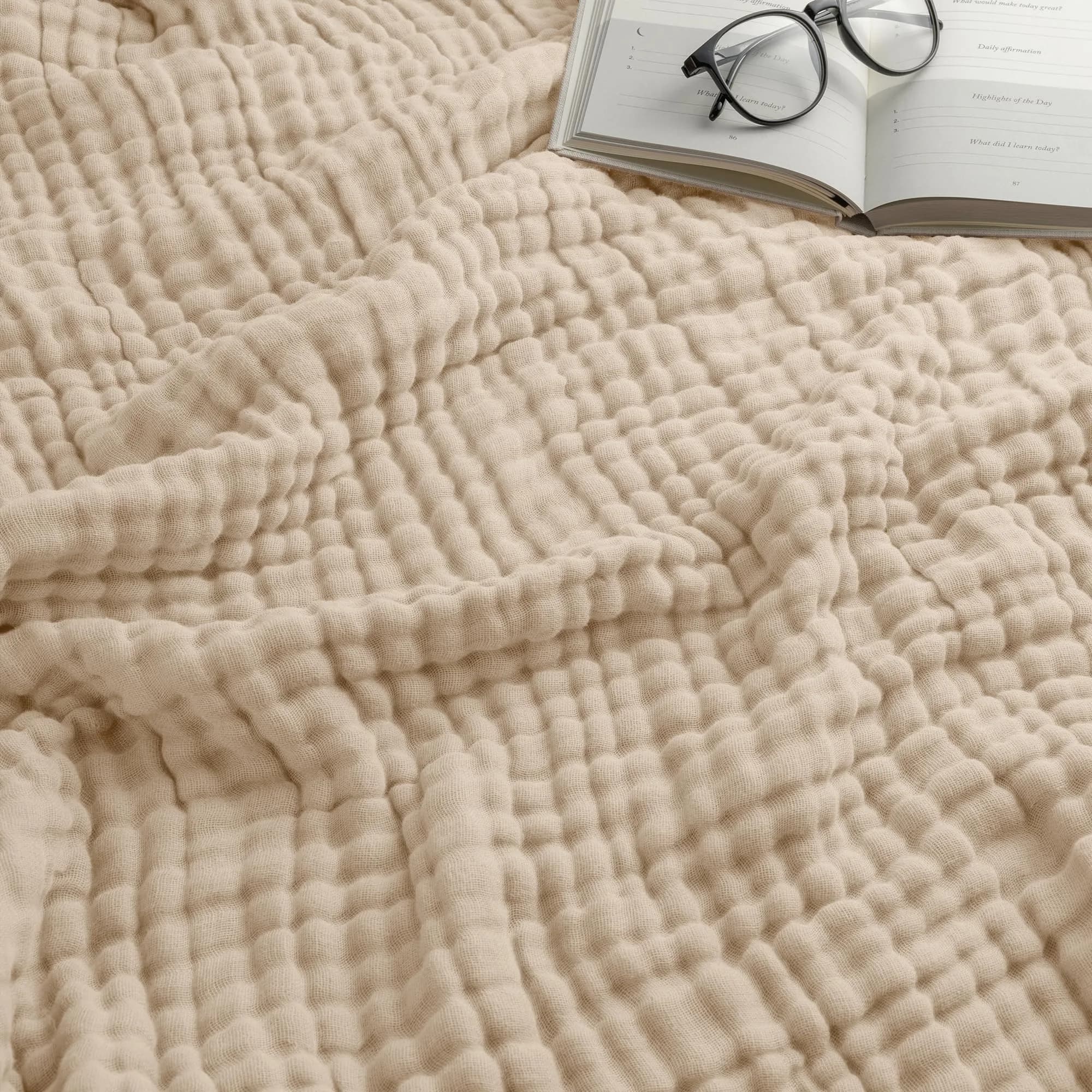 Comfy Cubs Adult Muslin Blanket 90x66” Twin | Breathable, Soft & Multi-Size Cotton Throw